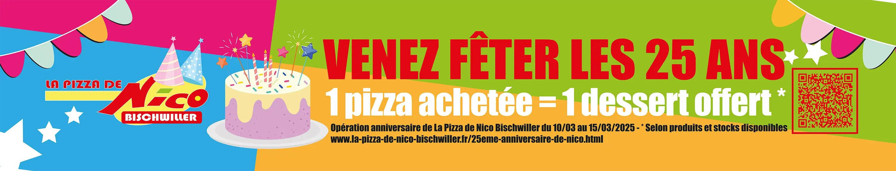 Venez fêter avec nous, les 25 ans de La Pizza de Nico Bischwiller